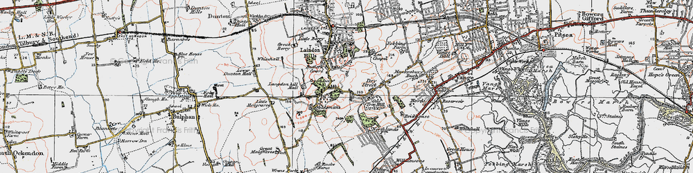 Old map of Westley Heights in 1920
