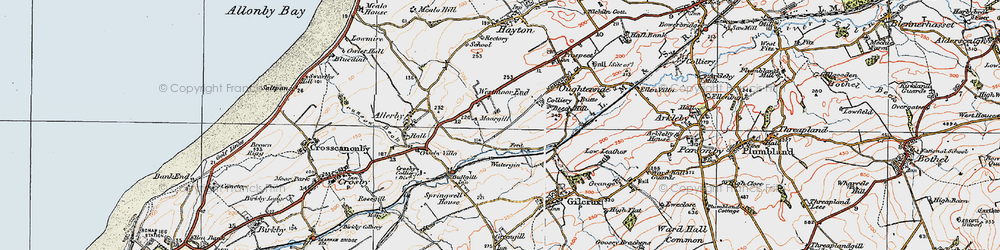 Old map of Westmoor End in 1925