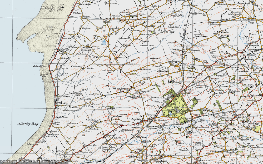 Old Map of Westnewton, 1925 in 1925