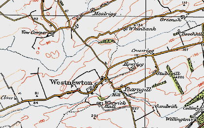 Old map of Westnewton in 1925