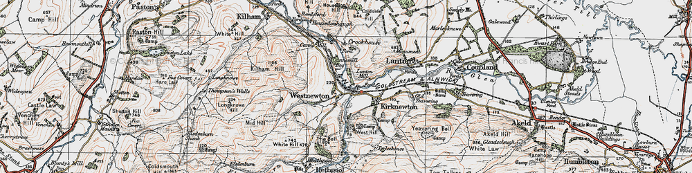 Old map of White Hill in 1926
