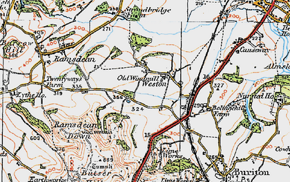 Old map of Weston in 1919