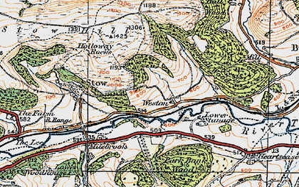 Old map of Weston in 1920