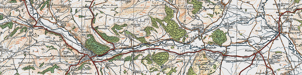 Old map of Bucknell Wood in 1920