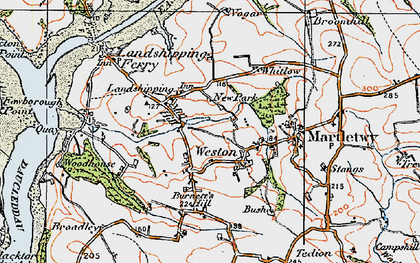 Old map of Broadley in 1922