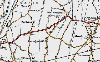 Old map of Broadgate Ho in 1922