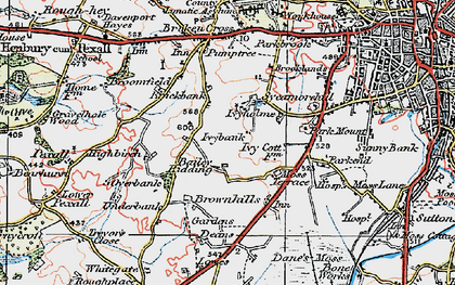 Old map of Weston in 1923