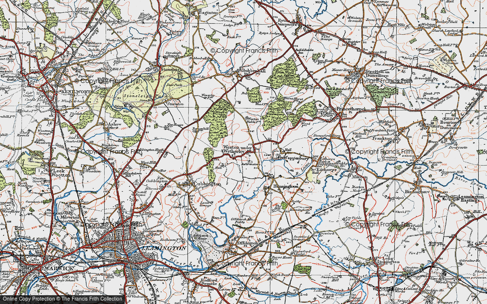 Old Map of Weston under Wetherley, 1919 in 1919