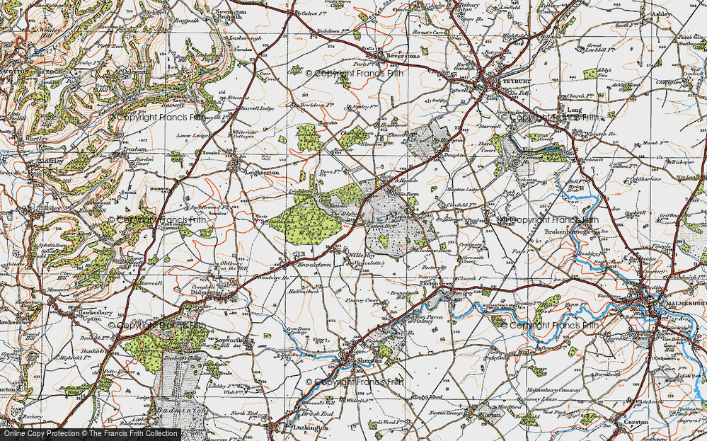 Old Map of Westonbirt, 1919 in 1919