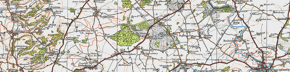 Old map of Westonbirt in 1919