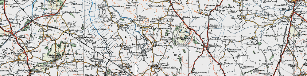Old map of Westoncommon in 1921
