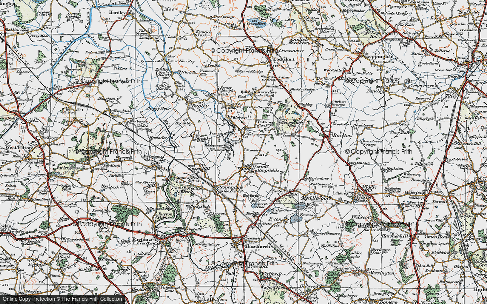 Old Map of Westonwharf, 1921 in 1921