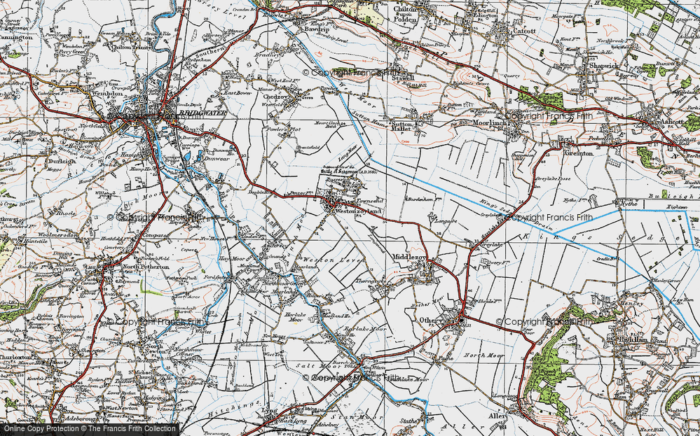 Old Map of Westonzoyland, 1919 in 1919