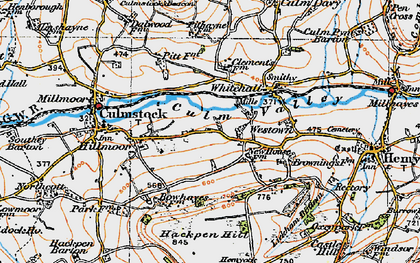 Old map of Lickham Bottom in 1919
