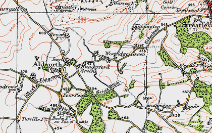 Old map of Westridge Green in 1919