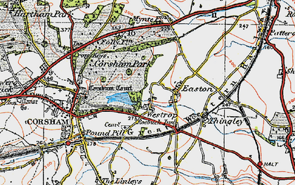 Old map of Westrop in 1919