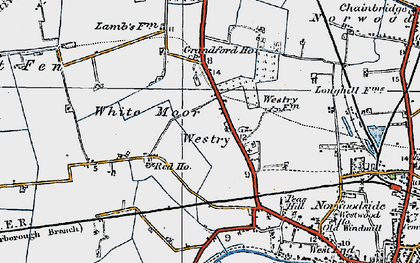 Old map of Westry in 1922