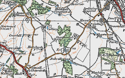 Old map of Blenheim in 1921
