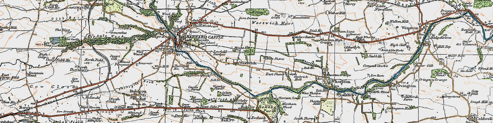 Old map of Westwick in 1925