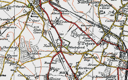 Old map of Westwood in 1920