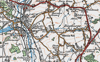 Old map of Westwood in 1921