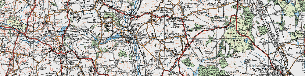 Old map of Westwood in 1921