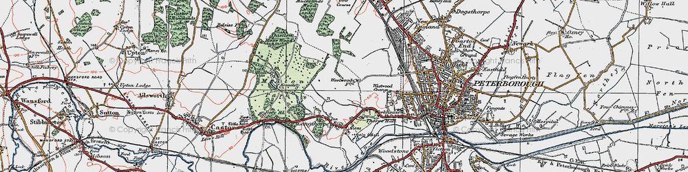 Old map of Westwood in 1922