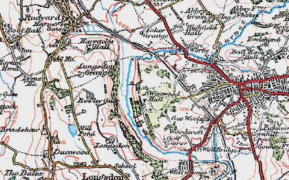 Old map of Westwood Hall Sch in 1923