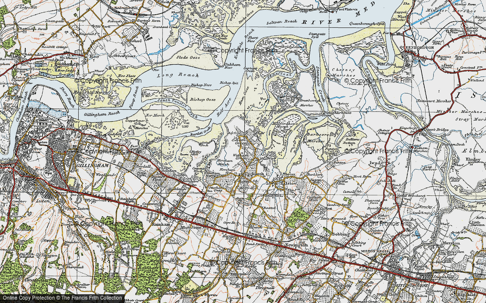 Old Map of Wetham Green, 1921 in 1921