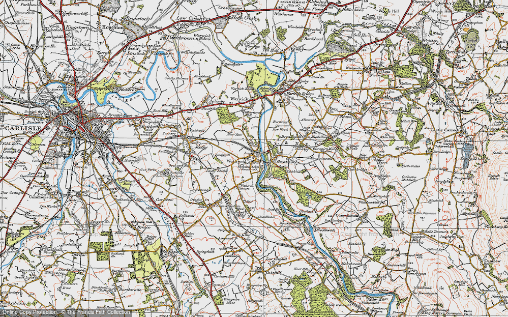 Old Map of Wetheral, 1925 in 1925