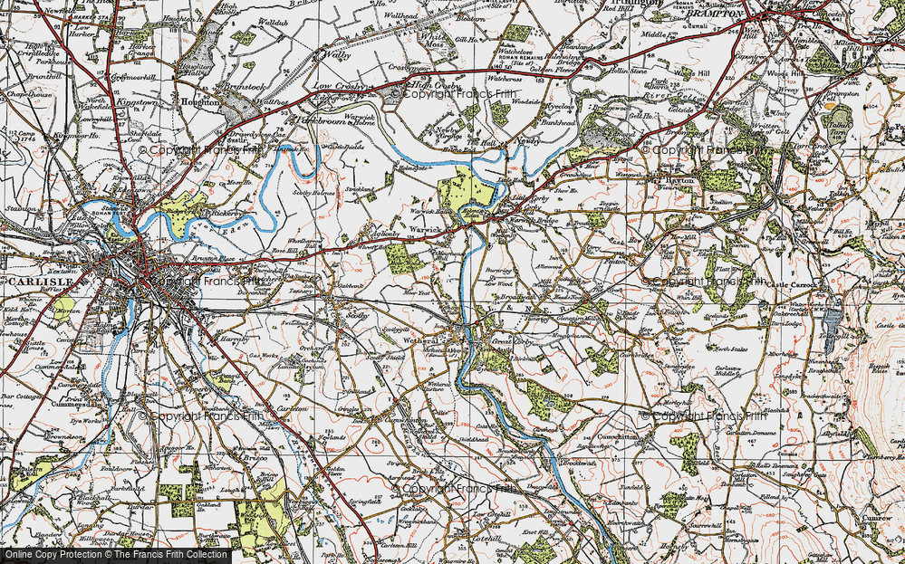 Old Map of Wetheral Plain, 1925 in 1925