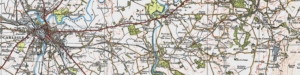 Old map of Wetheral Plain in 1925