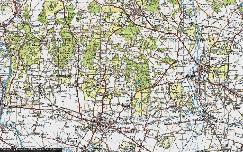 Old Map of Wexham Street, 1920 in 1920
