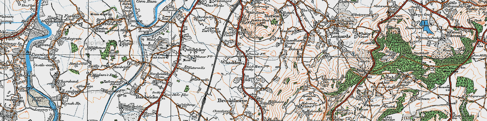 Old map of Whaddon in 1919