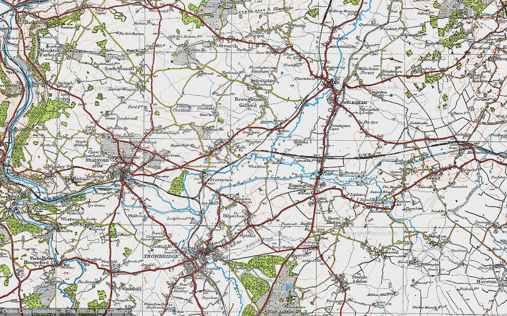Old Map of Whaddon, 1919 in 1919