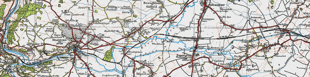 Old map of Whaddon in 1919