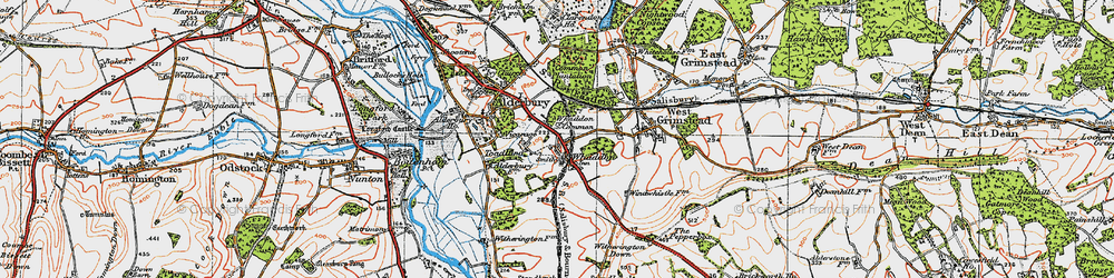 Old map of Whaddon in 1919