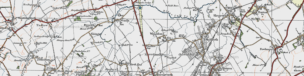 Old map of Whaddon Gap in 1920
