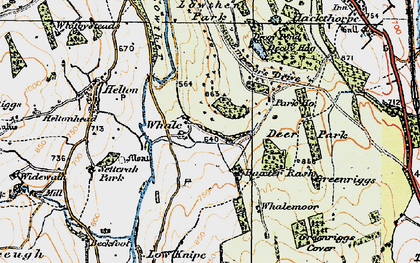 Old map of Whalemoor in 1925