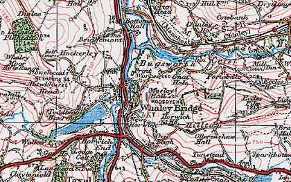 Old map of Whaley Bridge in 1923