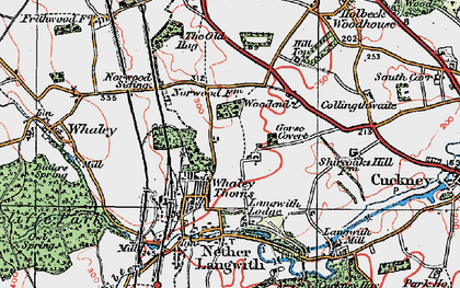Old map of Woodend in 1923