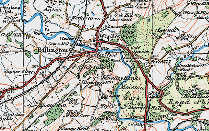 Old map of Whalley Banks in 1924