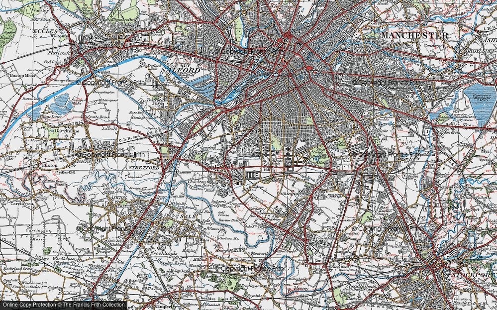 Old Map of Whalley Range, 1924 in 1924