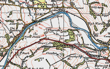 Old map of Langhope in 1925
