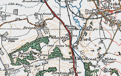 Old map of Wharton in 1920