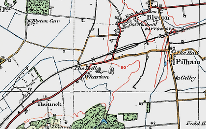 Old map of Wharton Wood in 1923
