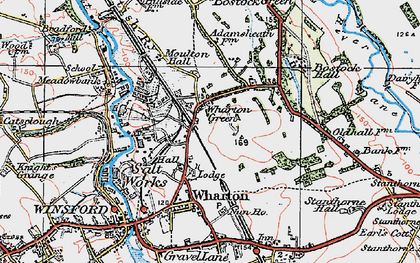 Old map of Wharton Green in 1923