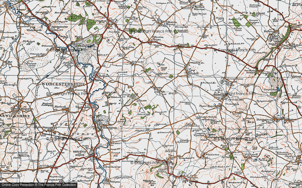 Old Map of Whatcote, 1919 in 1919