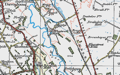 Old map of Whatcroft in 1923