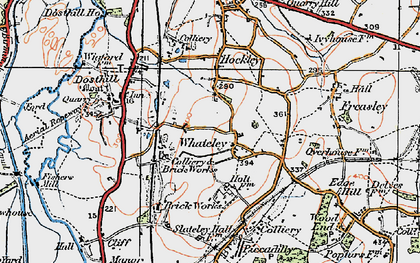 Old map of Whateley in 1921